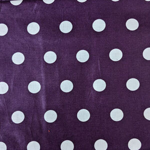 Tissu enduit Violet avec points blancs (1 cm)